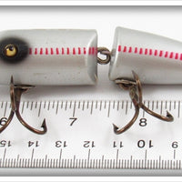 Creek Chub Special Order Silver With Red Lines Jointed Pikie In Box 2600DD FS