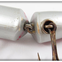 Creek Chub Special Order Silver With Red Lines Jointed Pikie In Box 2600DD FS