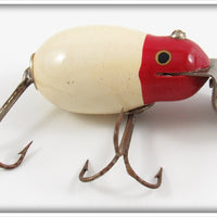 ToughLures.com Vintage Creek Chub White Red Head Tiny Tim Lure