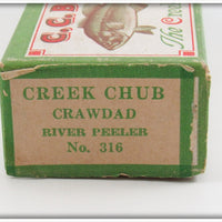 Creek Chub River Peeler Crawdad Empty End Label Box 316