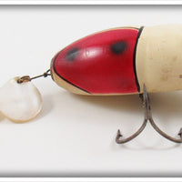 ToughLures.com Vintage Creek Chub White & Red Beetle 3852 Lure