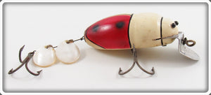 ToughLures.com Vintage Creek Chub White & Red Beetle 3852 Lure