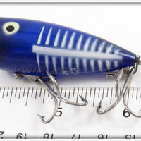 Heddon Cobalt Blue & White Shore Minnow Chugger Jr 9520 XBLW