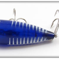 Heddon Cobalt Blue & White Shore Minnow Chugger Jr 9520 XBLW