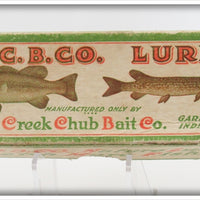 Vintage Creek Chub Gold & Black Beetle Empty End Label Lure Box 3854