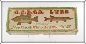 Vintage Creek Chub Gold & Black Beetle Empty End Label Lure Box 3854