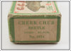 Creek Chub Gold & Black Beetle Empty End Label Box 3854