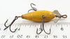 Old Vintage Joe Pepper Yellow Gold Spots Three Hook Minnow Lure