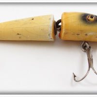 Vintage Moonlight Yellow Black Eye Jointed Pikaroon Lure