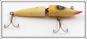 Vintage Moonlight Yellow Black Eye Jointed Pikaroon Lure