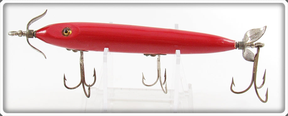 Vintage Heddon Solid Red Torpedo 134 Lure