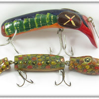 Vintage Unique Folk Art Style Lure Pair