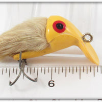 Vintage Lucky Bunny Bait Co Yellow Fly Rod Lucky Bunny Lure 