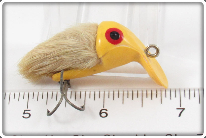Vintage Lucky Bunny Bait Co Yellow Fly Rod Lucky Bunny Lure 