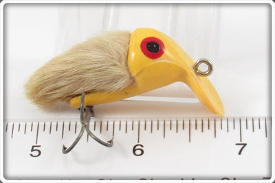 Vintage Lucky Bunny Bait Co Yellow Fly Rod Lucky Bunny Lure 
