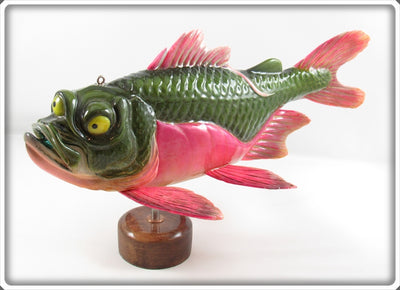 Melosh One Of A Kind Three Eyed Alien Fish Decoy On Stand