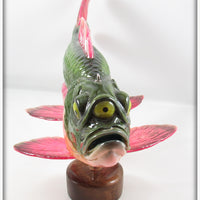 Melosh One Of A Kind Three Eyed Alien Fish Decoy On Stand