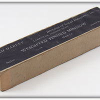 Jim Harvey Weighted Finned Minnow Empty Box