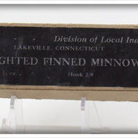Vintage Jim Harvey Weighted Finned Minnow Empty Box