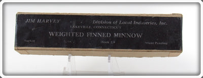 Vintage Jim Harvey Weighted Finned Minnow Empty Box