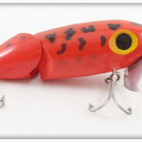 Vintage Arbogast Orange Frog 3/8 Ounce Jointed Jitterbug Lure