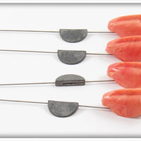 Vintage Martin Bait Co Pink Swirl Martin Shrimp Head Lot