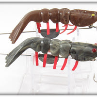 Martin Bait Co Grey Swirl & Brown Swirl Martin Shrimp Pair