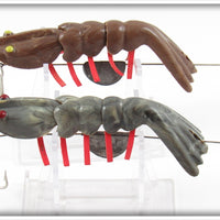 Martin Bait Co Grey Swirl & Brown Swirl Martin Shrimp Pair
