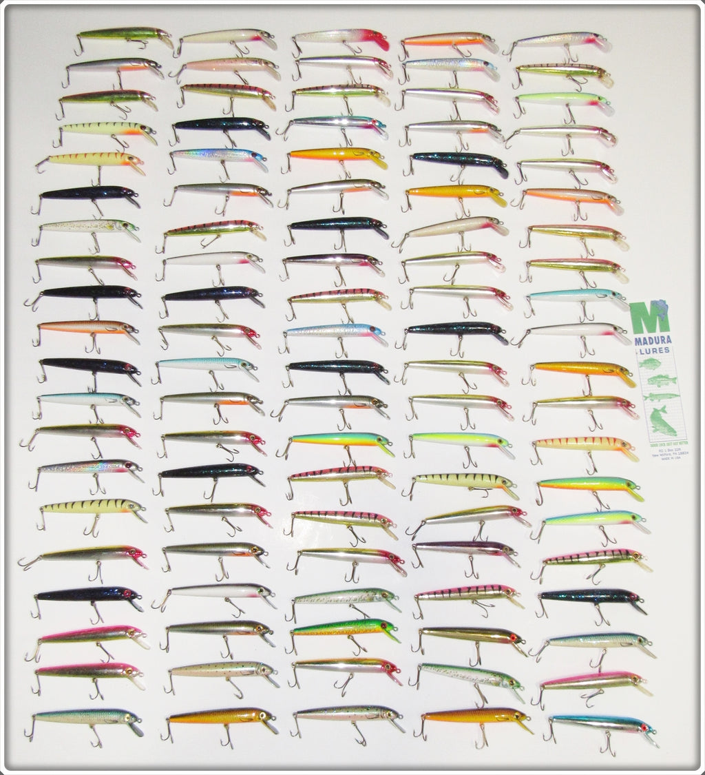 *** USA ONLY *** Big Lot 100 Madura Fishing Lures Floating Minnows Discontinued Pennsylvania Made