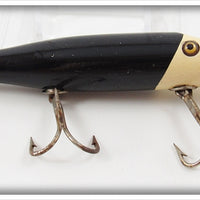 Vintage Creek Chub Black White Slant Head Pikie Lure 711