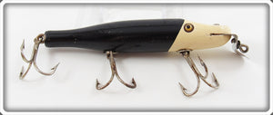 Vintage Creek Chub Black White Slant Head Pikie Lure 711