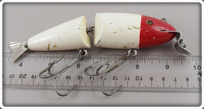 Vintage Creek Chub White Red Head Musky Wigglefish Lure 