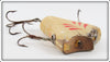 South Bend White & Red Glass Eye Vacuum Bait