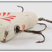 South Bend White & Red Vacuum Bait