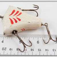 South Bend White & Red Vacuum Bait