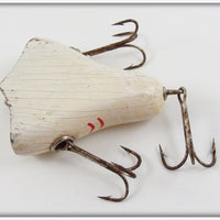 South Bend White & Red Vacuum Bait