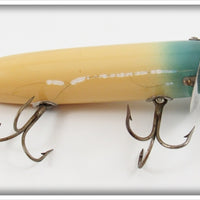 Vintage Heddon Blue Head White 200 Surface Lure