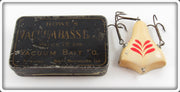 Vintage Howe's Red & White Vacuum Bass Bait Lure In Tin