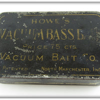 Howe's Red & White Vacuum Bass Bait In Tin