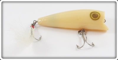 Vintage Rebel Bone With Painted Eyes P60 Pop R Lure