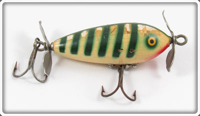 Vintage Eger White With Green Stripes Dillinger Lure