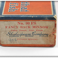 Shakespeare Fancy Sienna Scale Finish Midget Minnow Empty Box 00 FS