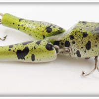 Vintage Paw Paw Green Splatter Junior Wotta Frog Lure