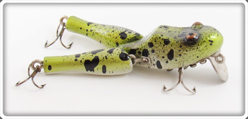 Vintage Paw Paw Green Splatter Junior Wotta Frog Lure