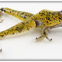 Vintage Paw Paw Yellow Splatter Wotta Frog Lure