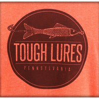 Black Tough Lures Logo Lava Red T-Shirt