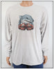 Tough Lures Boxing Shark Ash Gray Long Sleeve Shirt