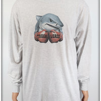 Tough Lures Boxing Shark Ash Gray Long Sleeve Shirt