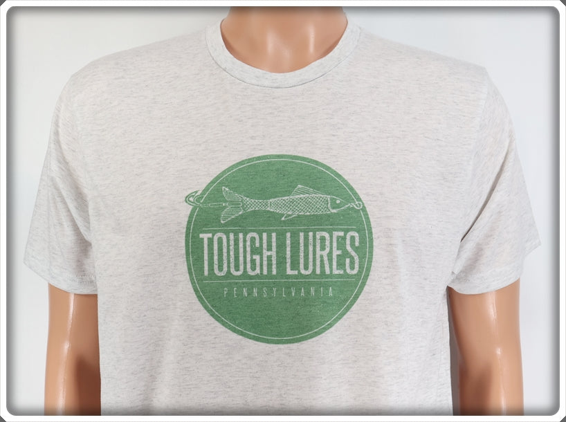 Green Tough Lures Logo Light Granite T-Shirt