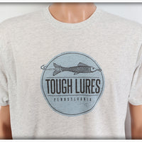 Blue & Black Tough Lures Logo Light Granite T-Shirt